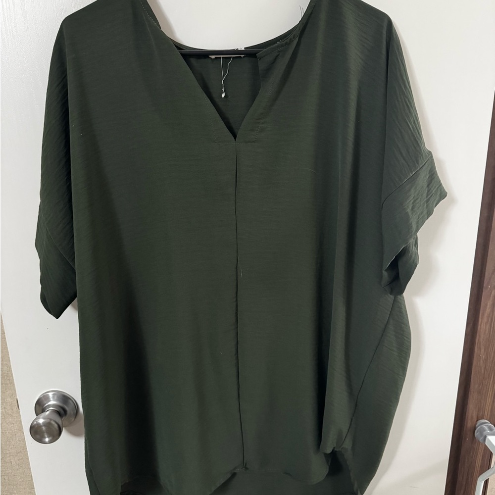 Chic Forest Green Women's Blouse